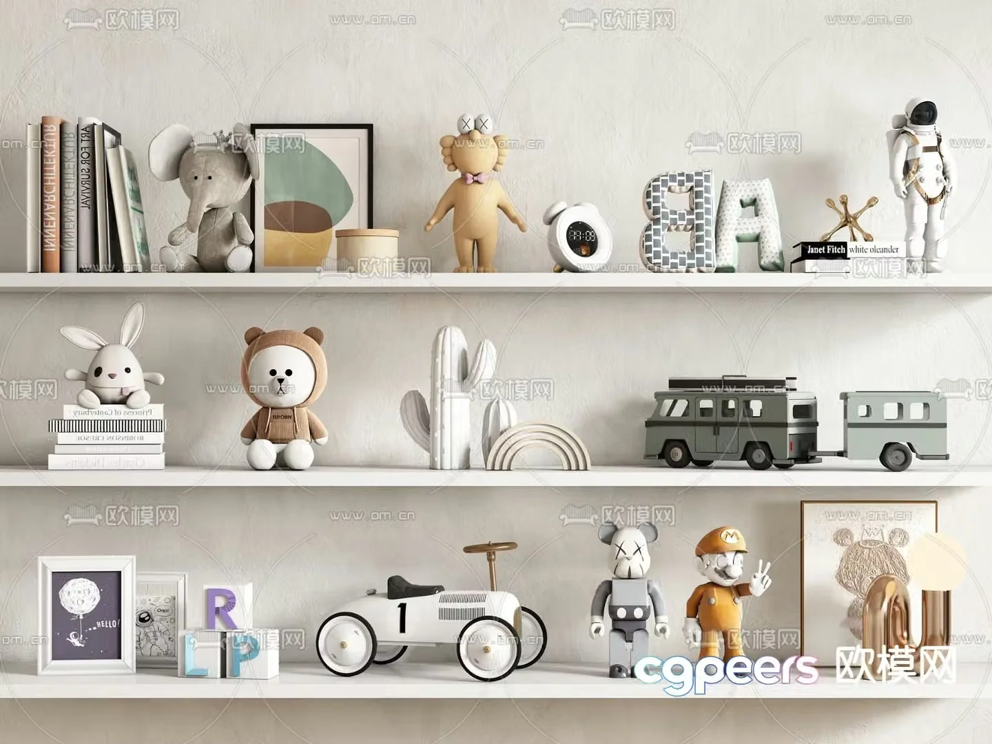 Children’s toys dolls building blocks 3d model