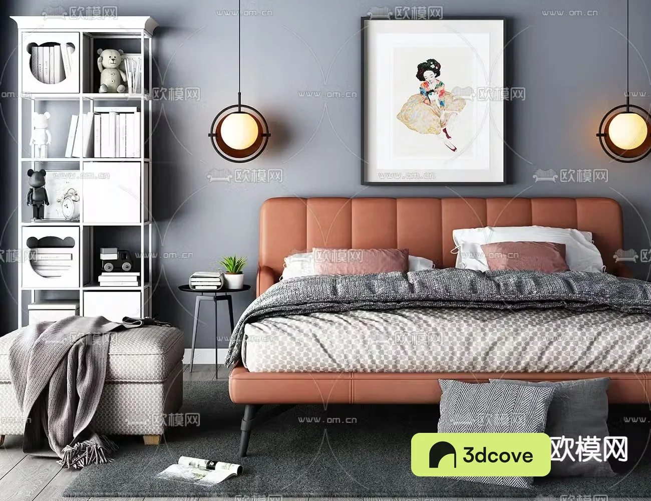 Modern double bed