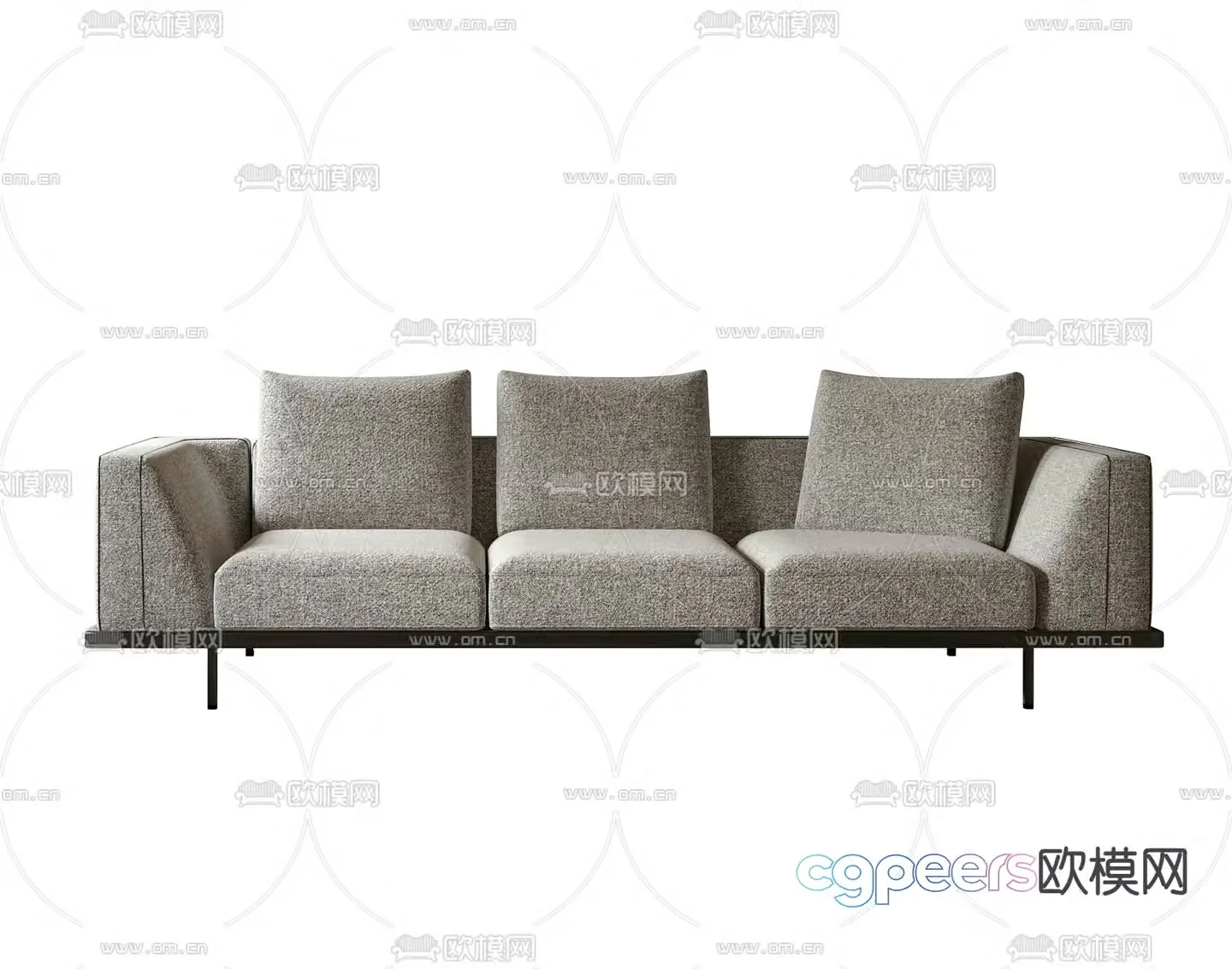 Three person sofa multi person sofa 3d model