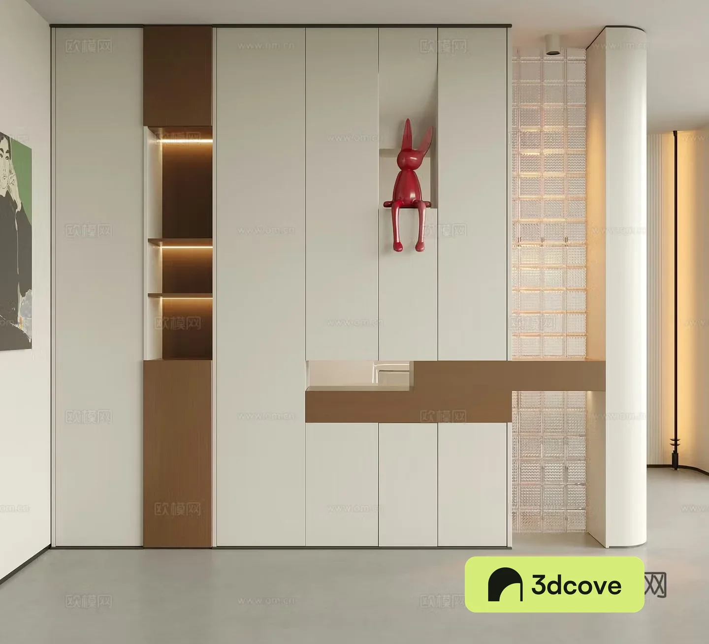 Modern decorative entrance door partition