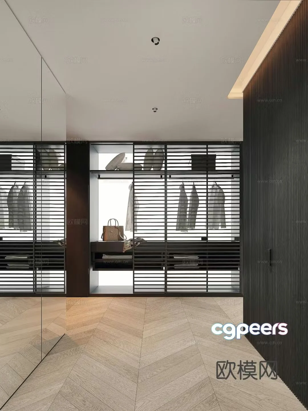 Modern cloakroom 3d model