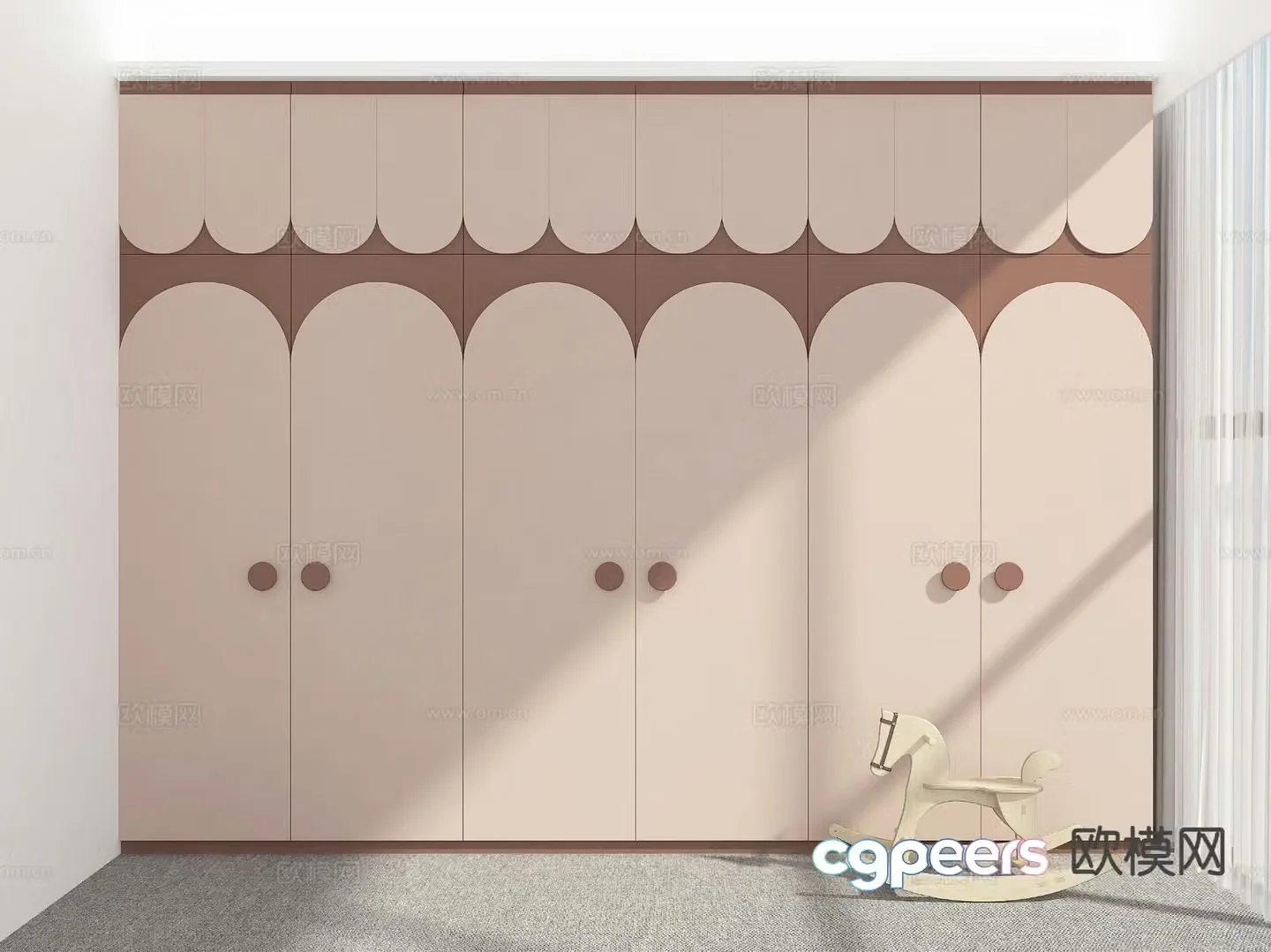 Modern wardrobe wardrobe children’s wardrobe 3d model