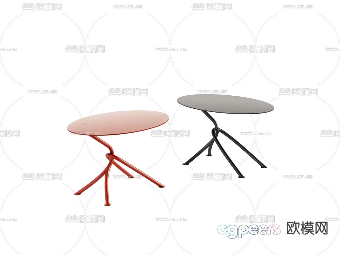 Round coffee table 3d model
