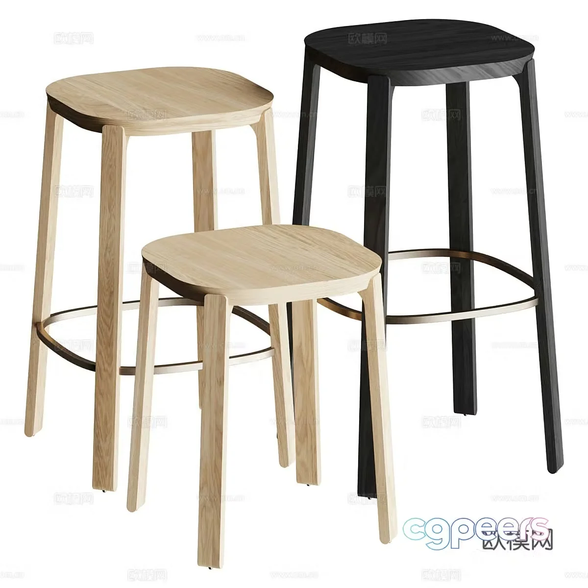 bar stool bar stool high stool 3d model