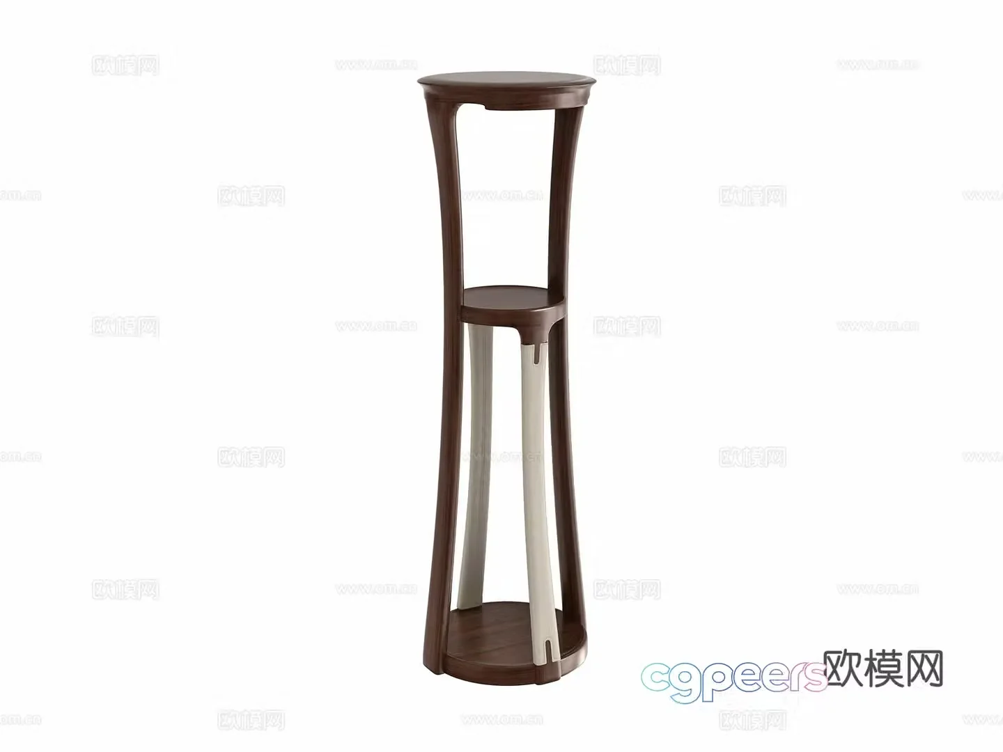 New Chinese style flower stand flower table 3d model