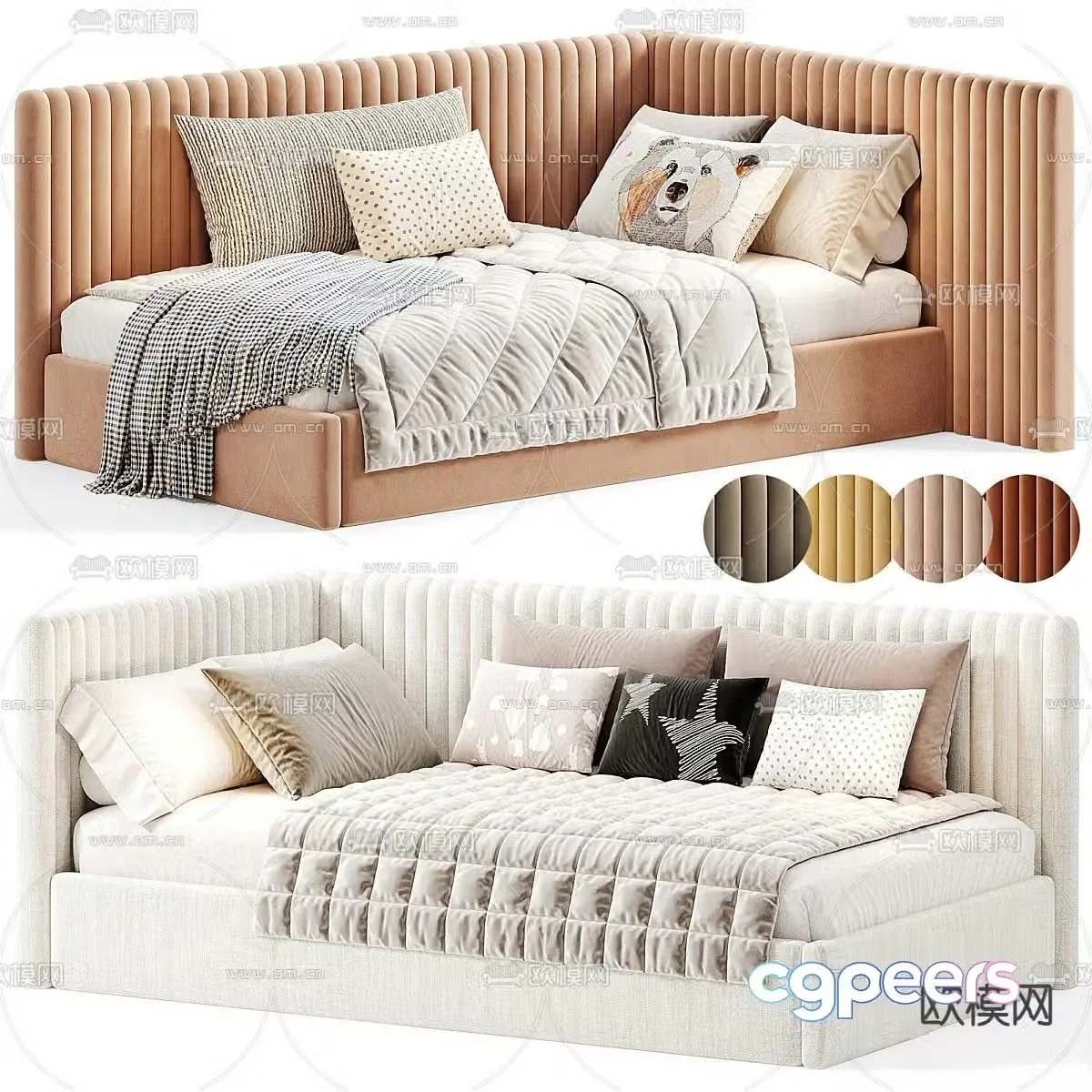 Pat copil Empire modern sofa bed 3d model