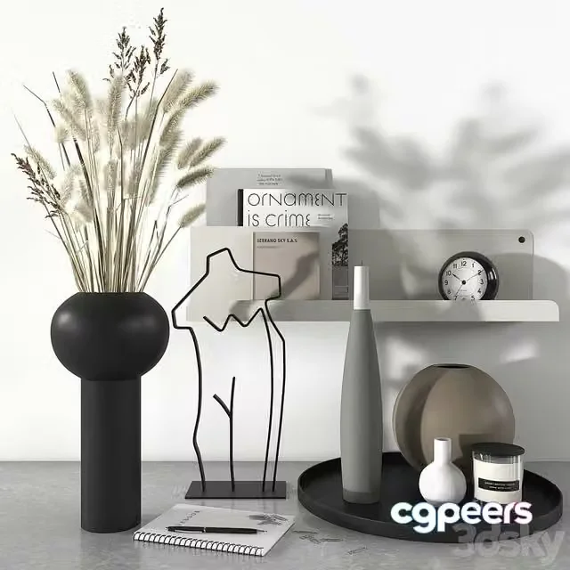 3ds Max Free – Decorative Set 23 (vases, candles)
