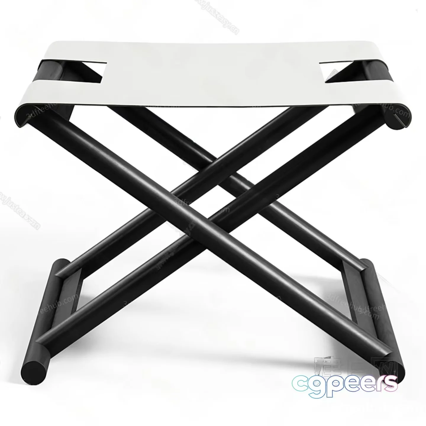 A Simple Folding Stool 3D Model – 20593 – VRAY Render
