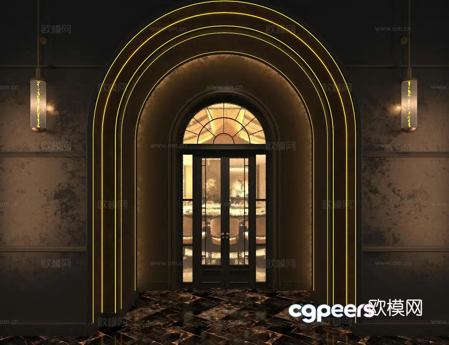 Villa gate 3d model