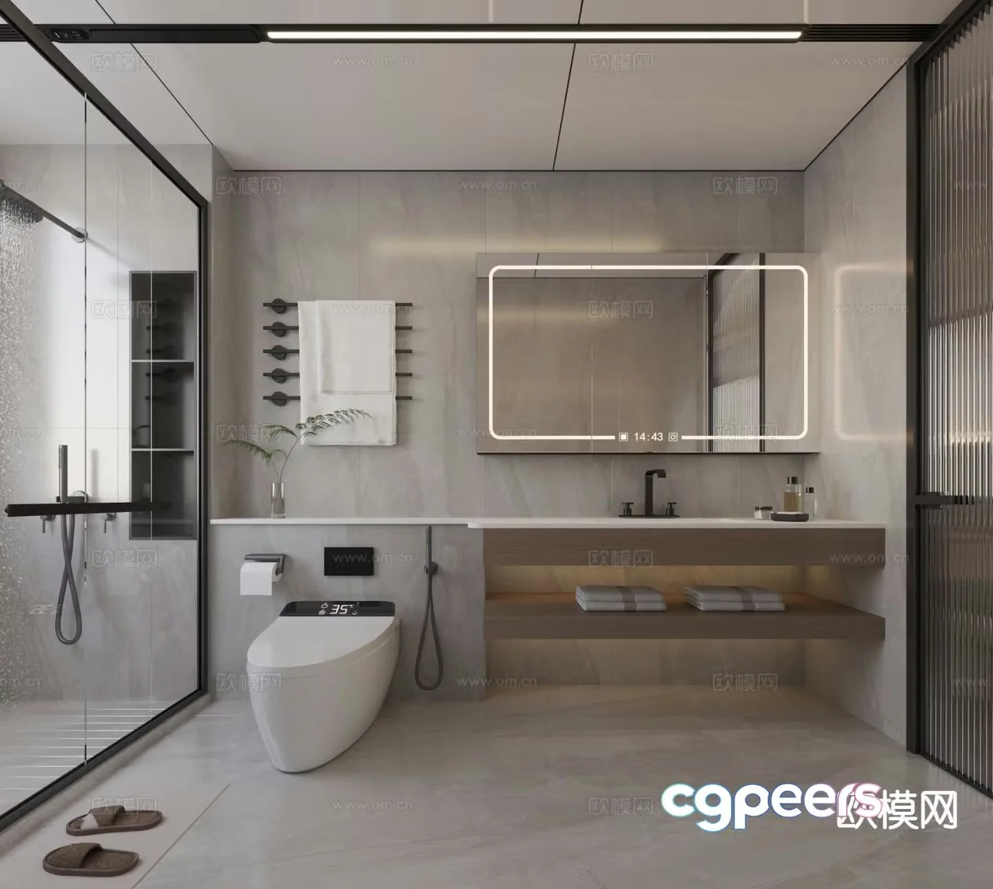 Italian bathroom bathroom 3d model