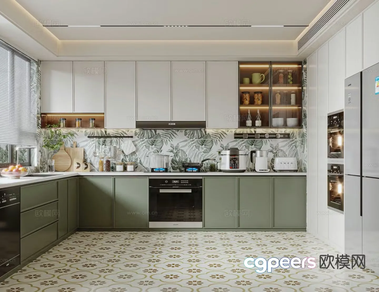 French kitchen cabinet 3d model