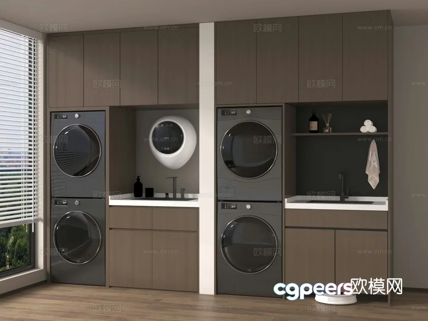 Washing cabinet all-in-one machine 3D model
