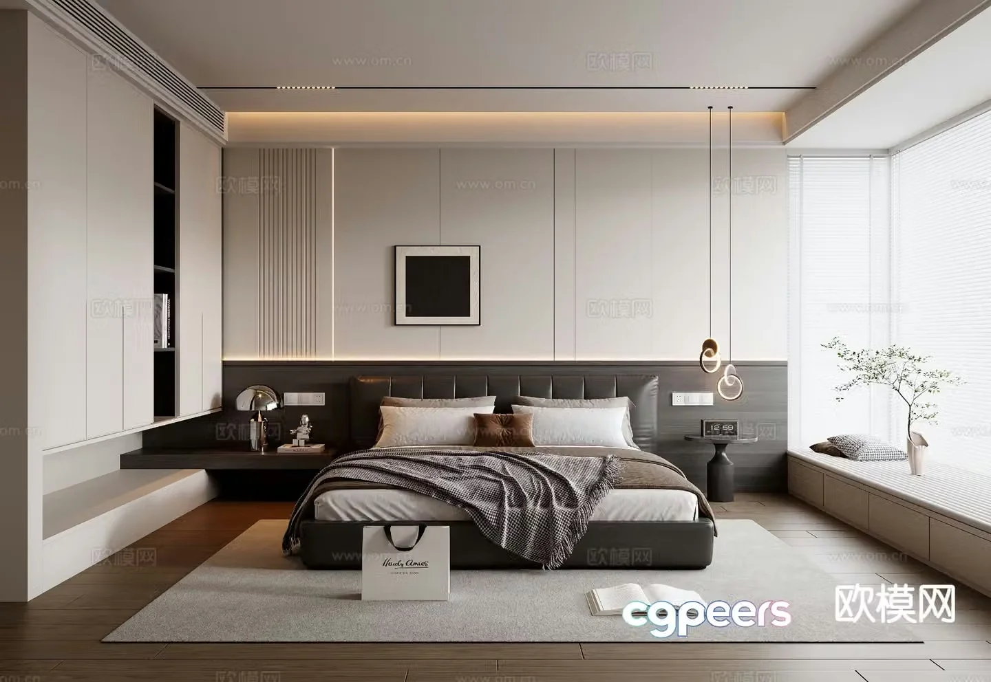 Italian style bedroom master bedroom 3d model