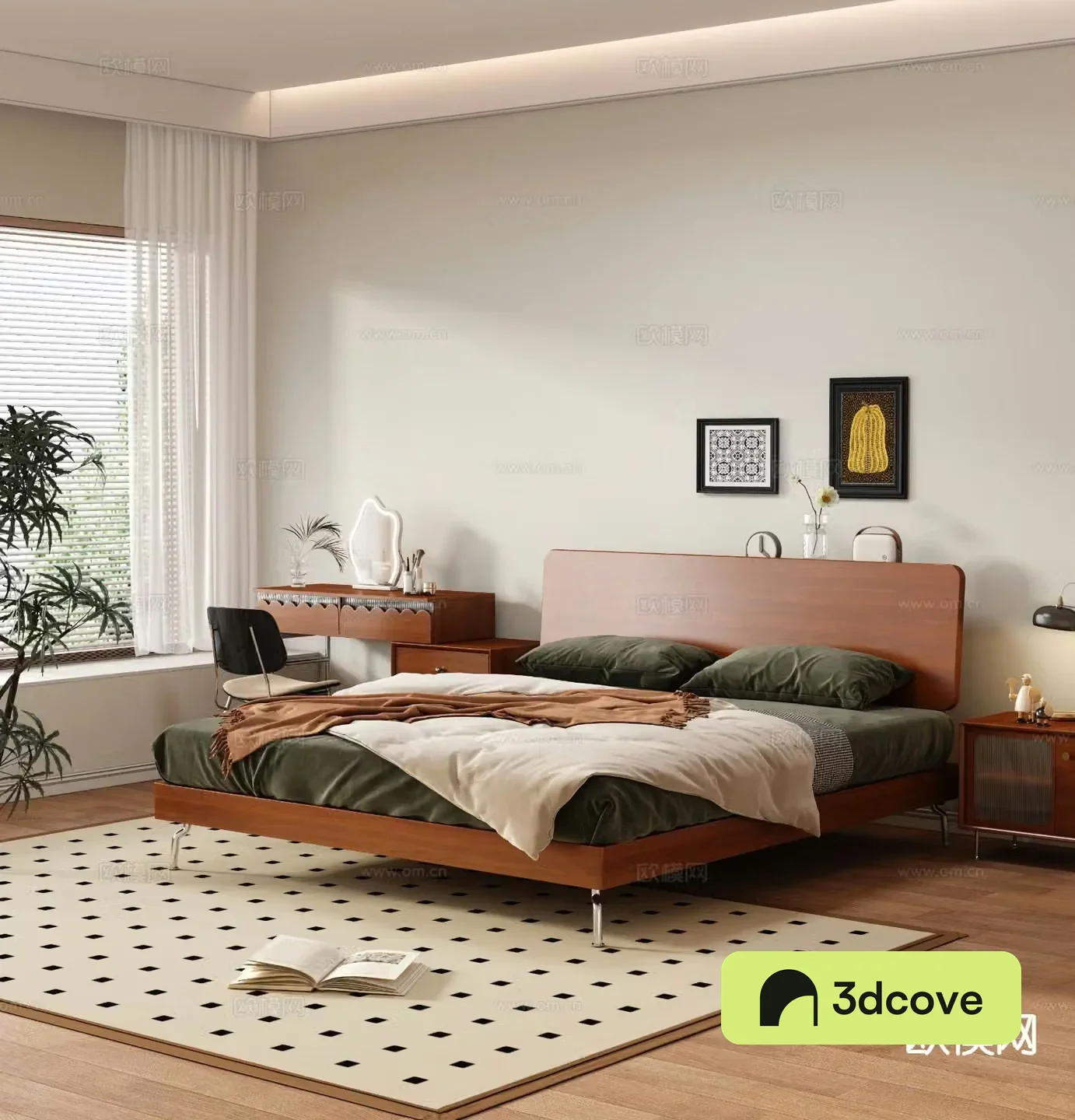 Medieval style double bed