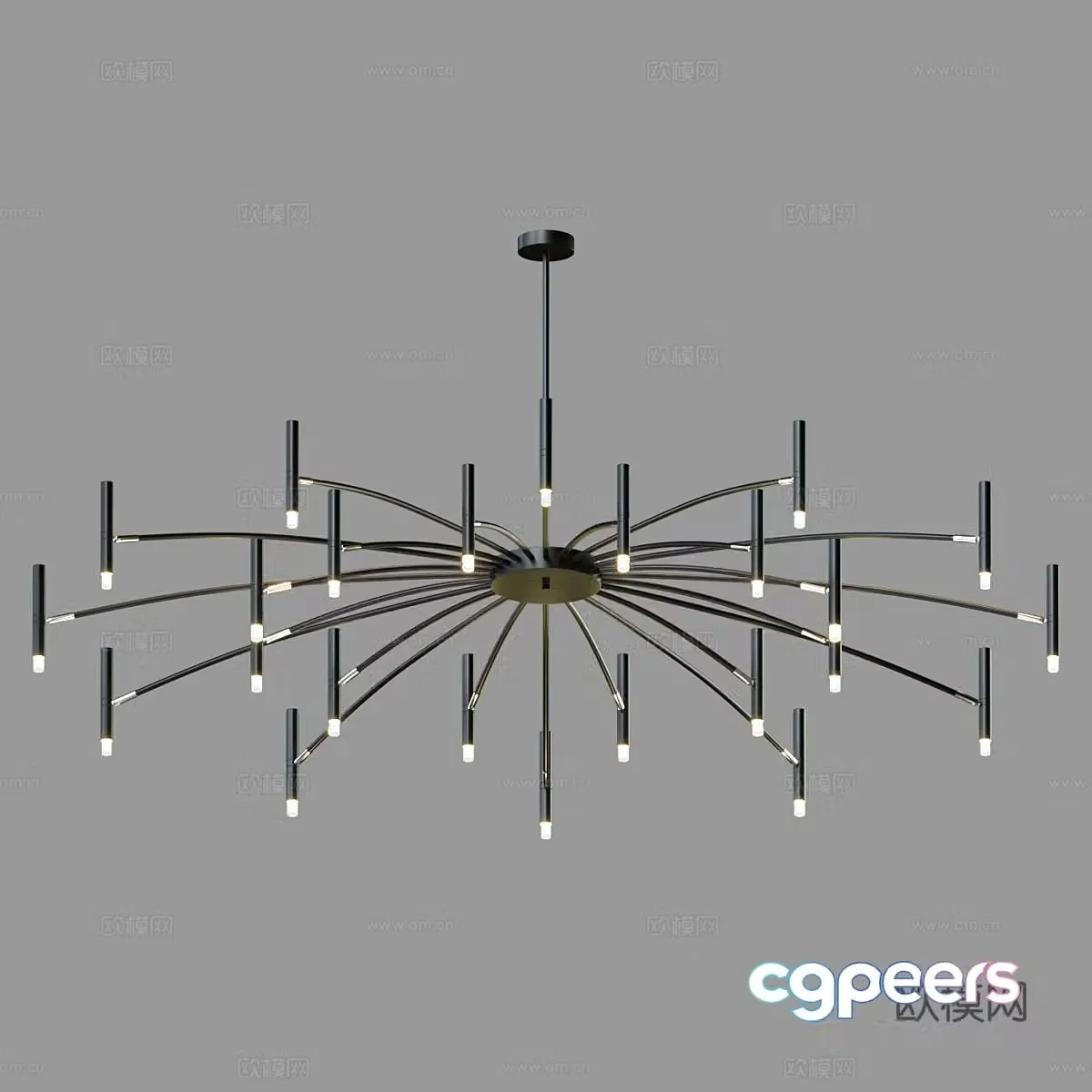 Modern spider grab chandelier 3D model