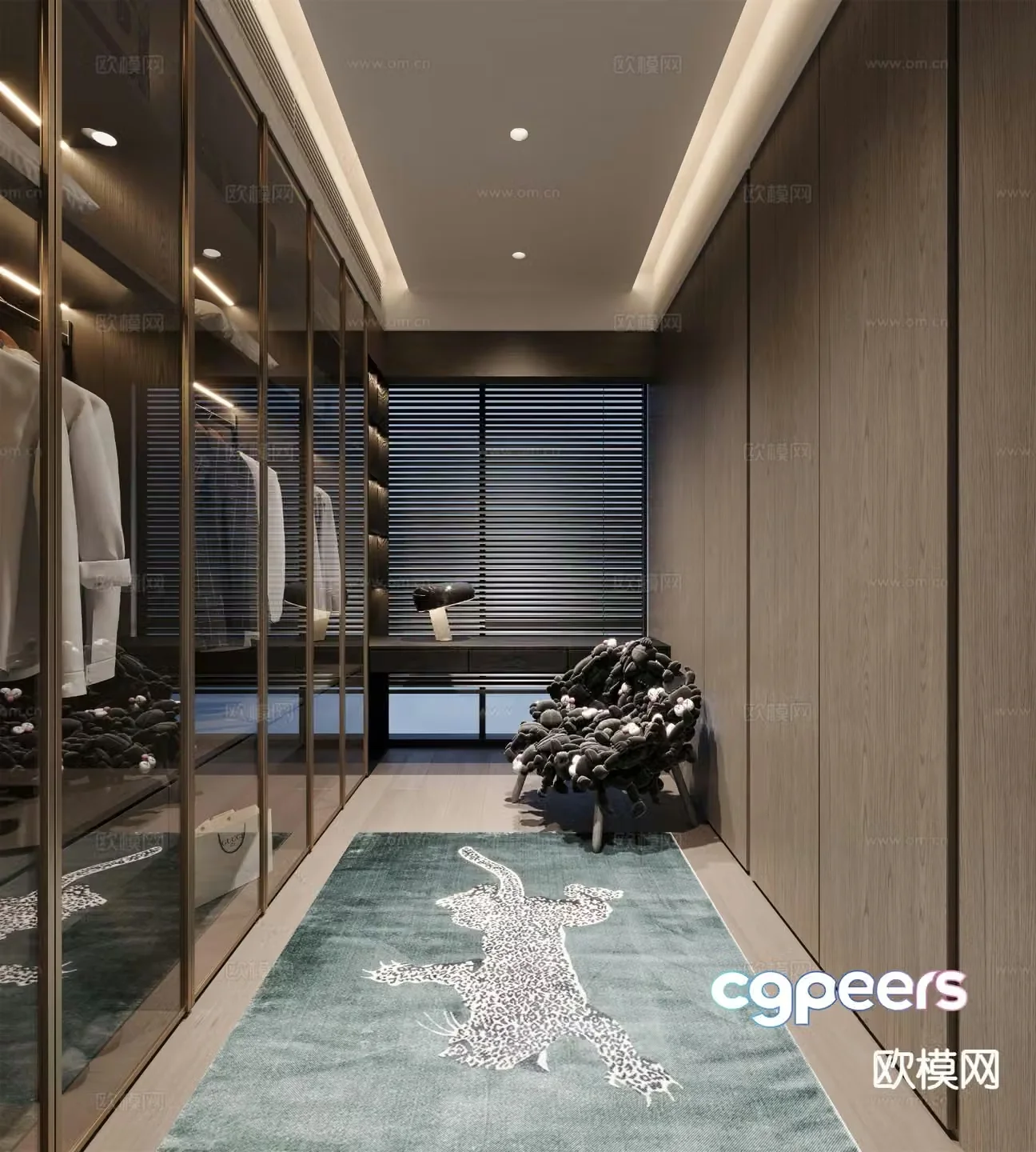 Modern cloakroom 3d model