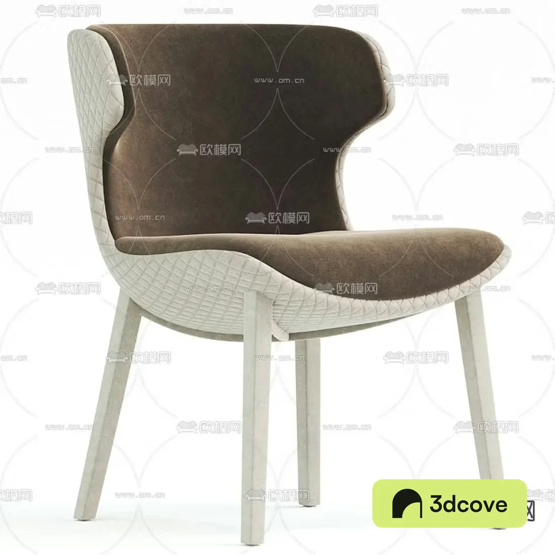 Cassina white fabric lounge chair