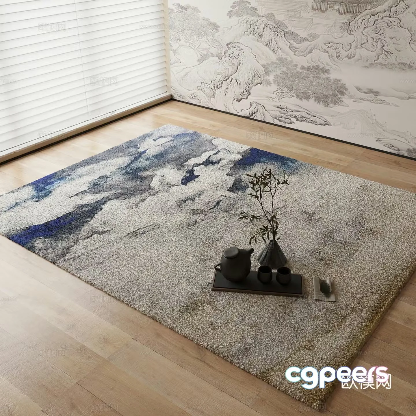 New Chinese carpet 3D model