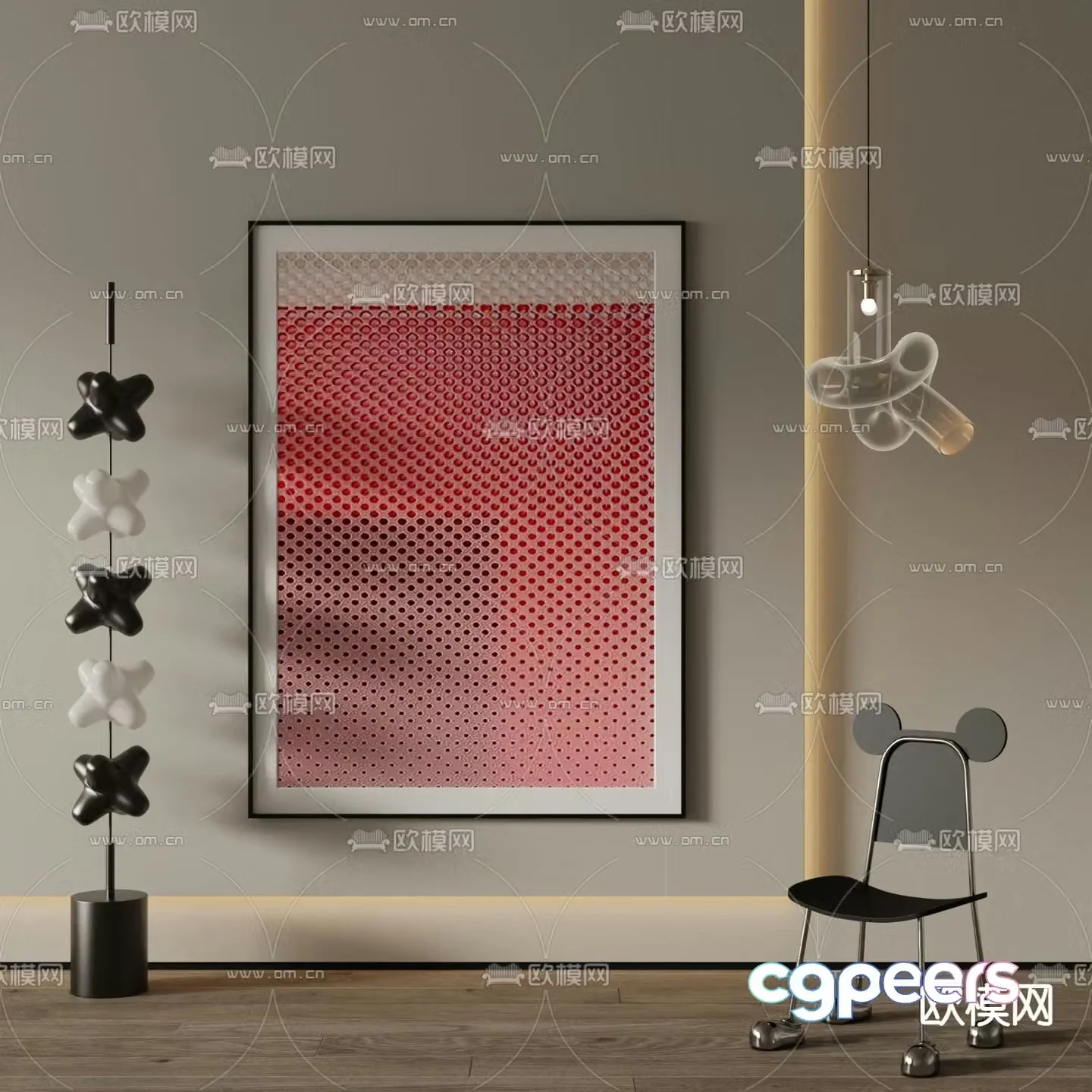Simple painting Abstract painting Decorative painting 3d model
