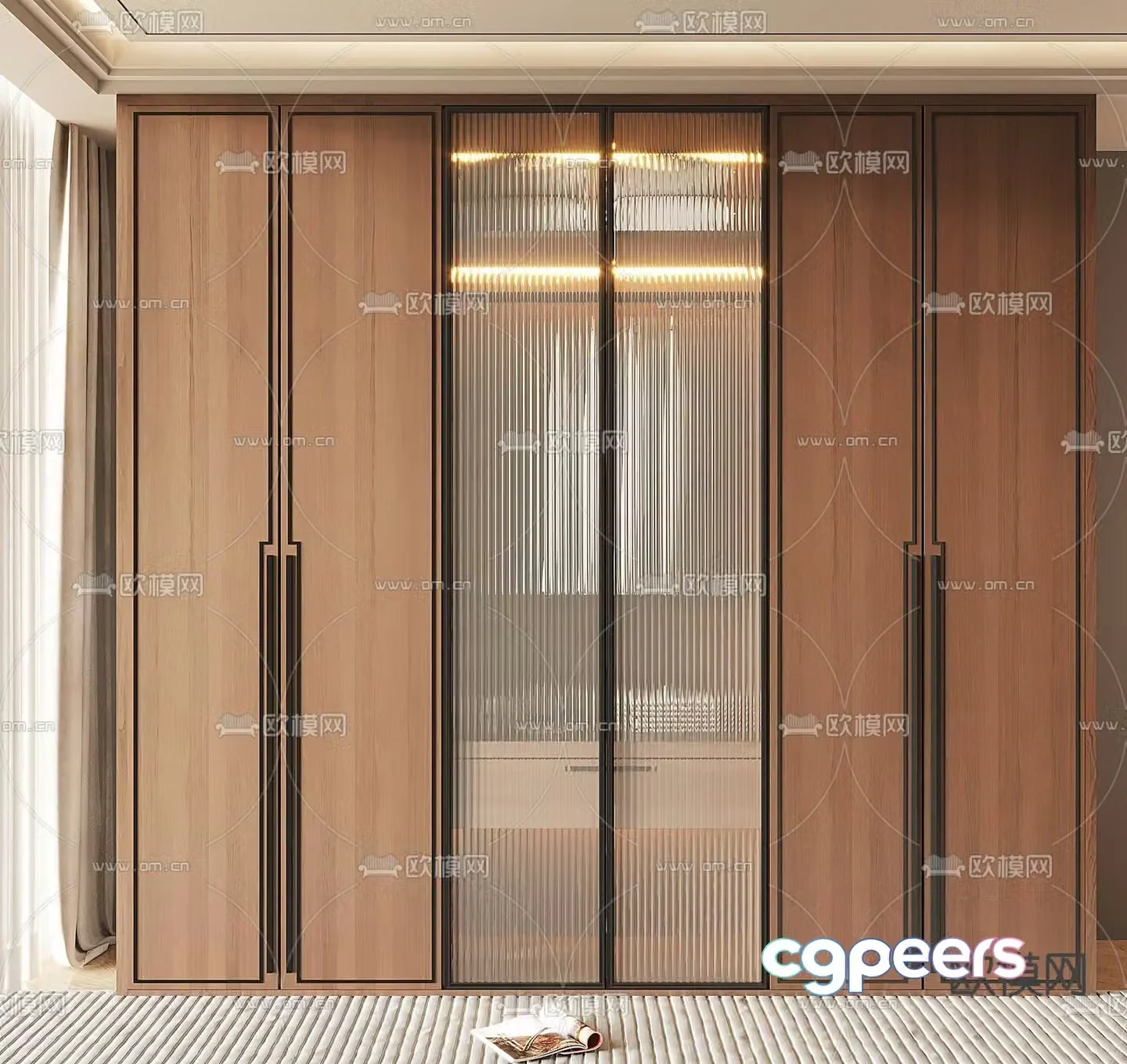New Chinese style wardrobe 3D model