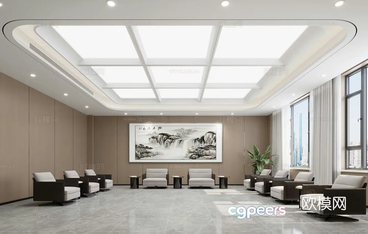 Reception room 3d model
