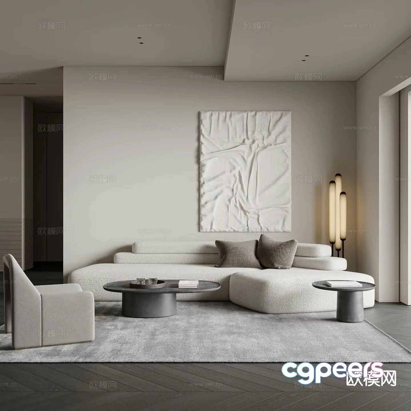 Minimalist Huike restaurant study 3D model