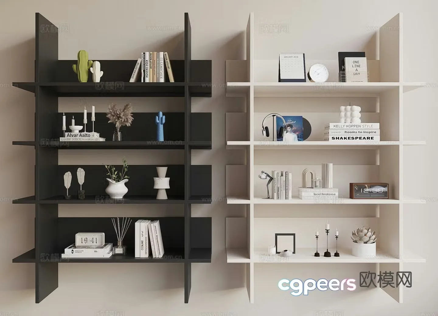 Modern shelf 3D model