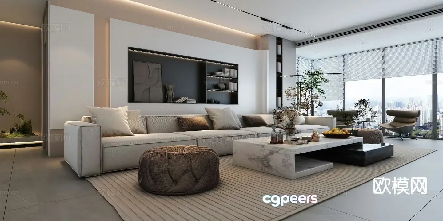 Modern living room 3d model