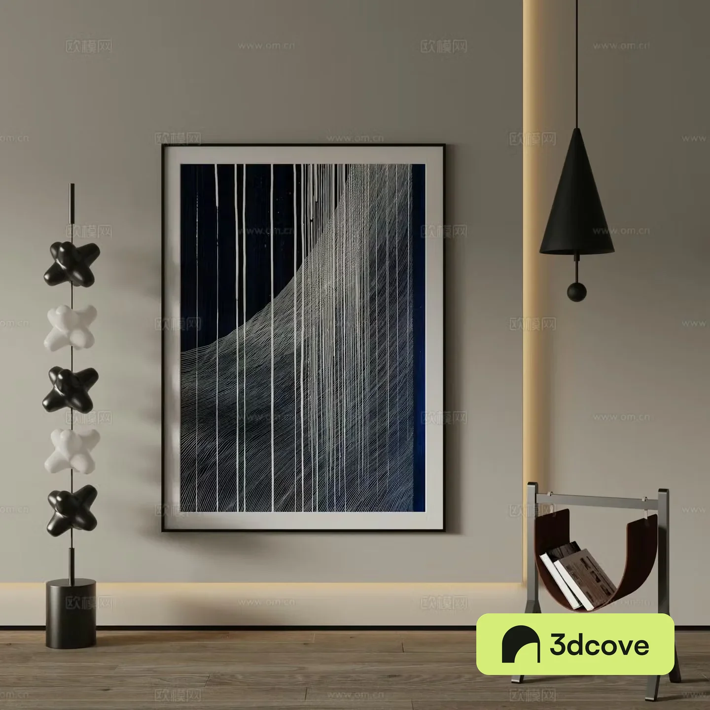 Modern decorative painting black abstract painting