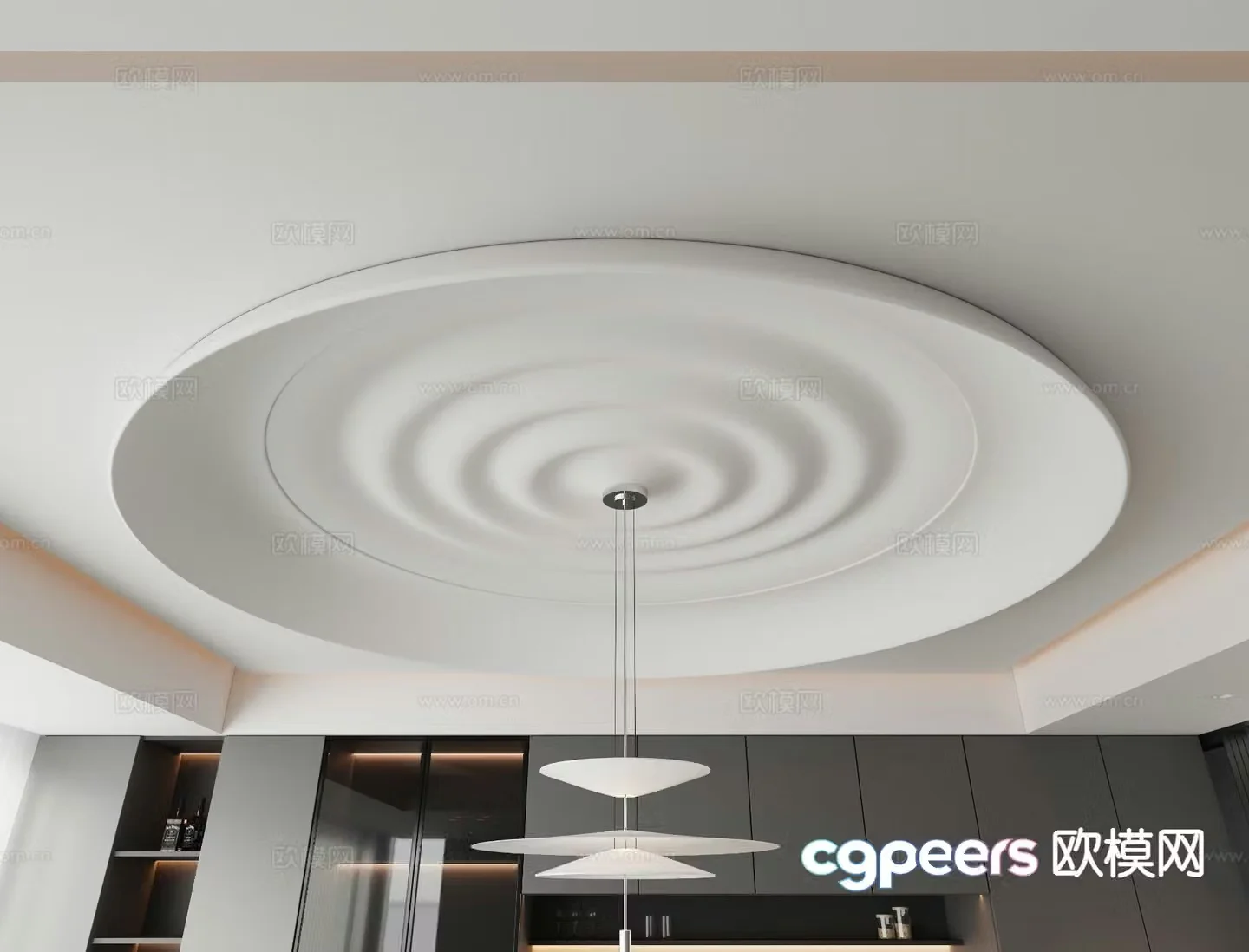 Modern ceiling ceiling ceiling round ceiling 3d model