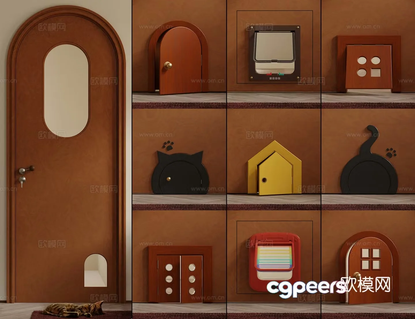 Pet door 3d model