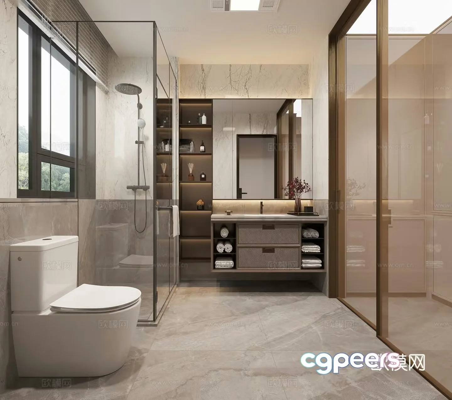 New Chinese bathroom 3D model