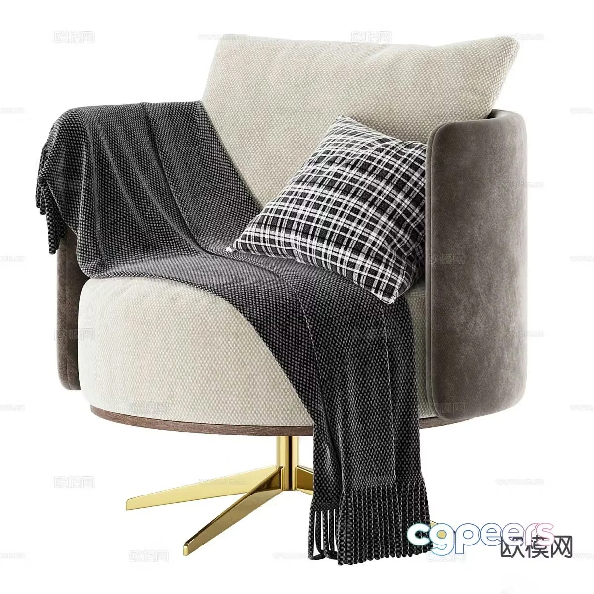 Modern sofa chair leisure chair 3d model