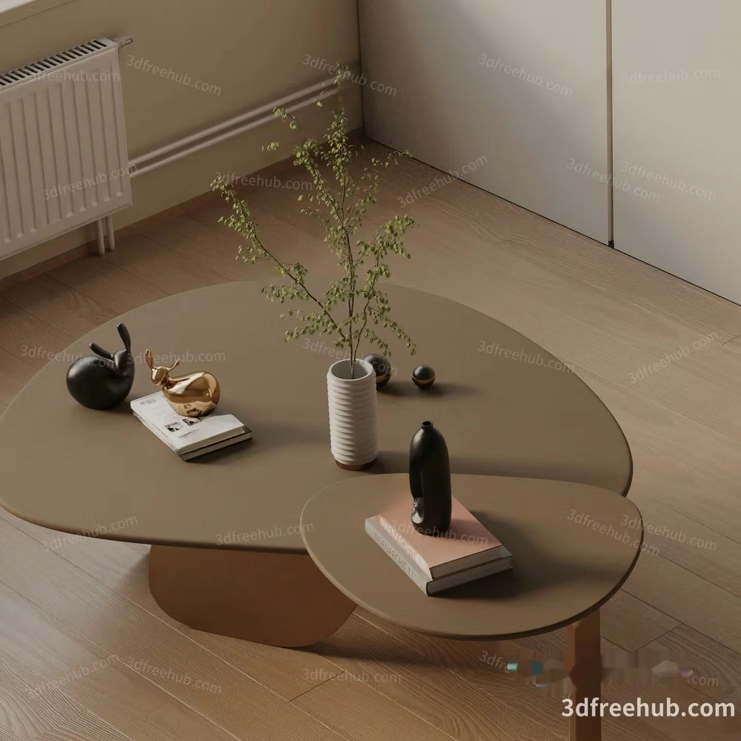 Modern Living Room 3D Model – 18740 – VRAY Render