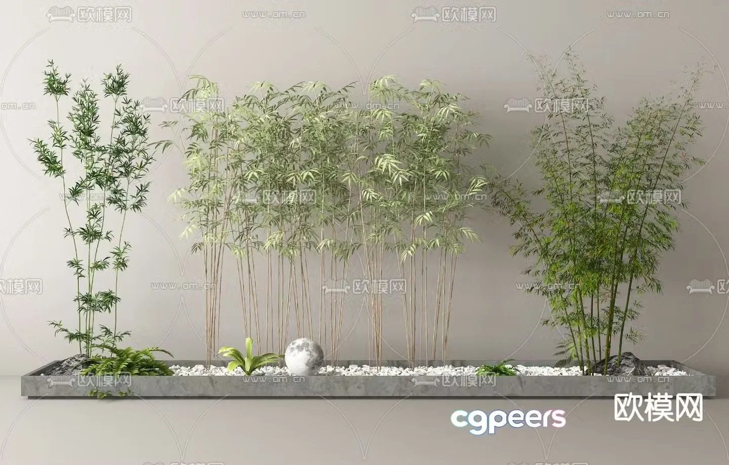 bamboo bamboo forest landscape bamboo plant 3d model