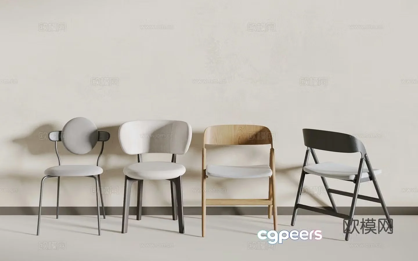 Modern dining chair 3d model