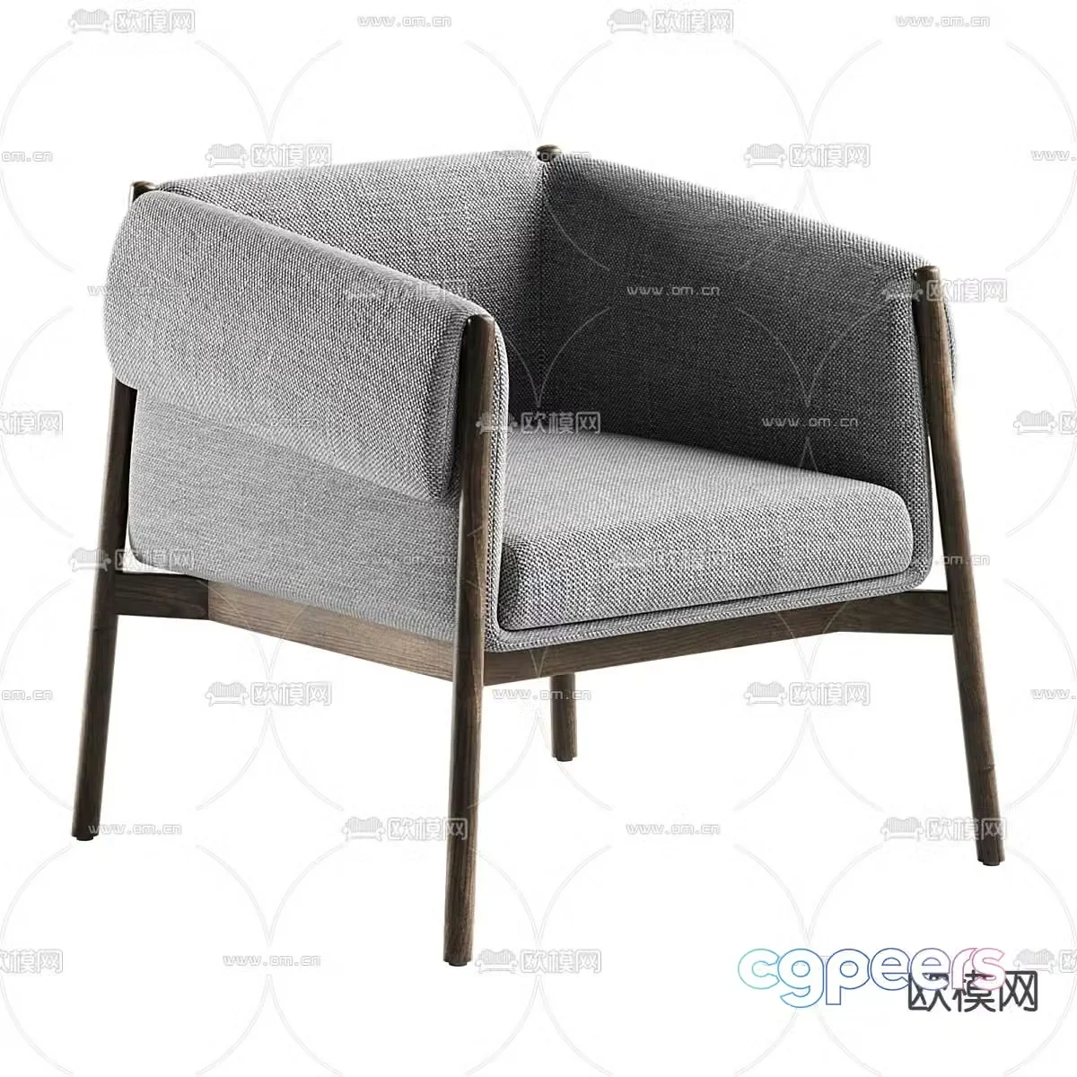 Wabi-sabi chair leisure chair 3d model