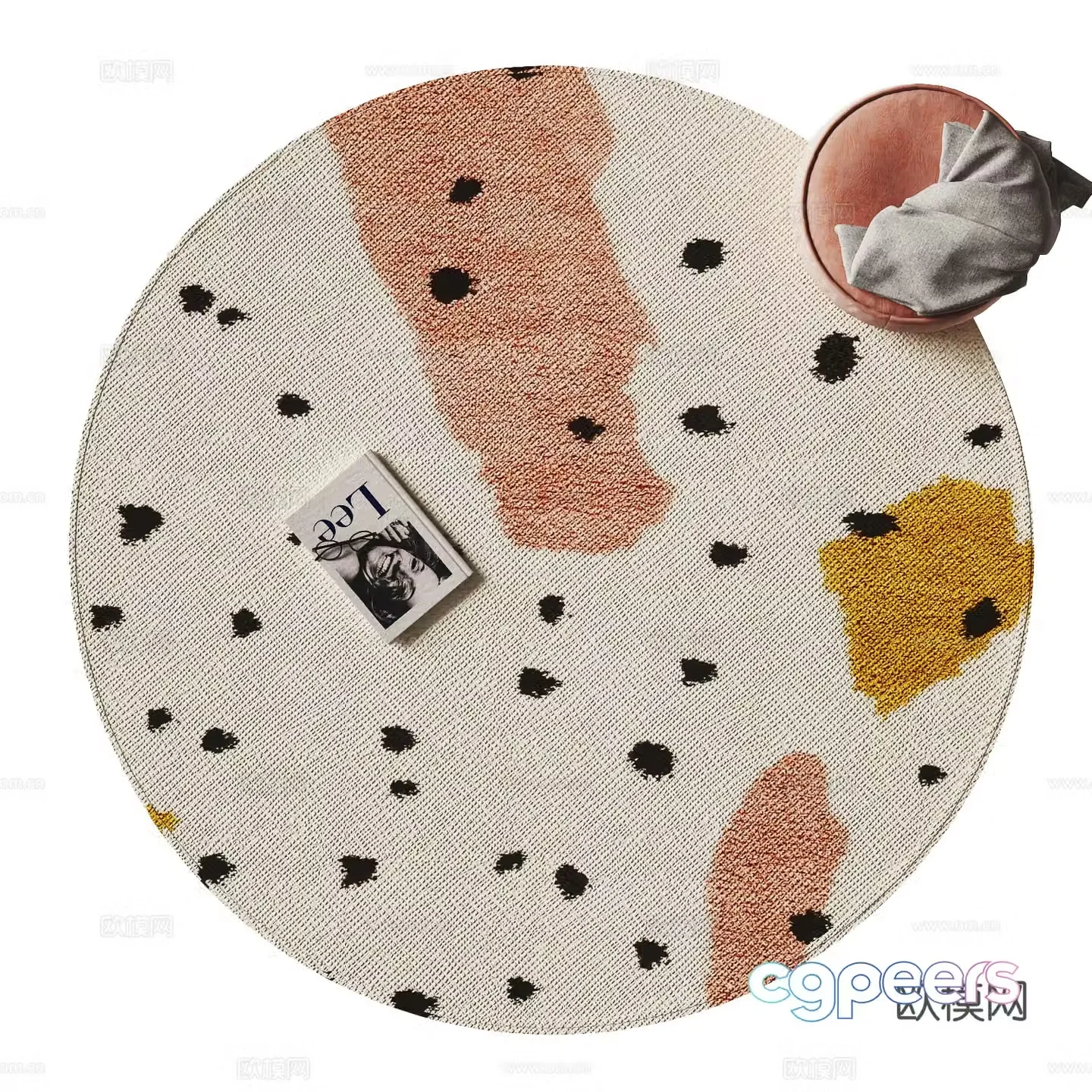 Modern round carpet 3d model