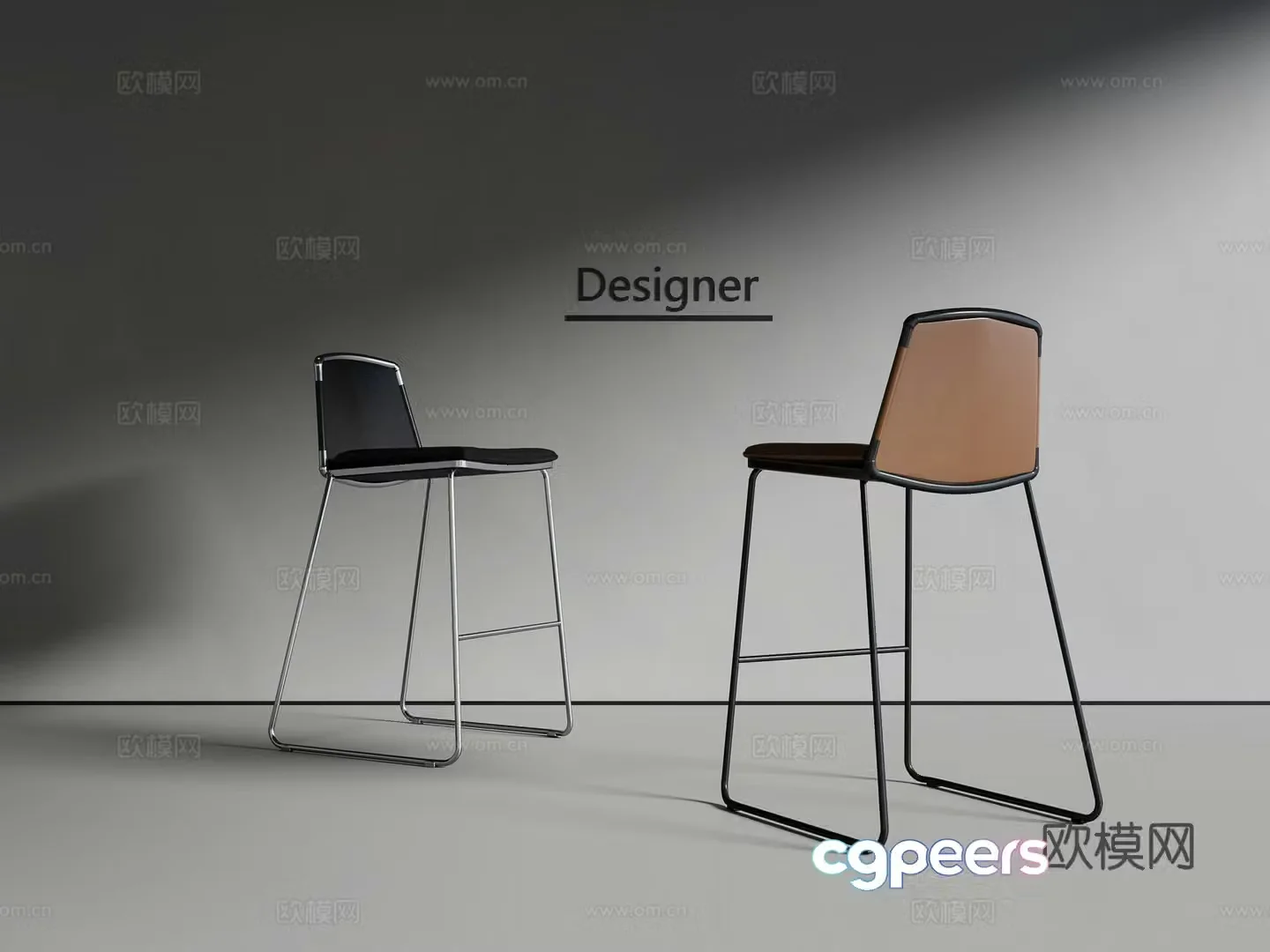 bar stool bar stool high stool 3d model