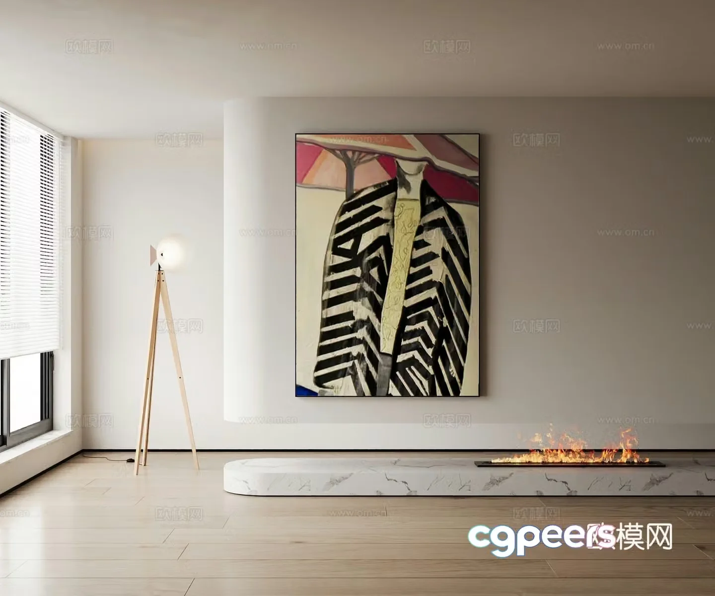 Modern decorative painting 3d model
