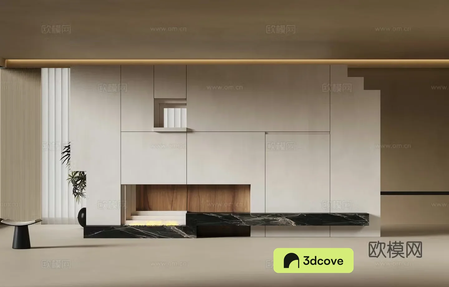 Modern stone background wall micro cement molding wall