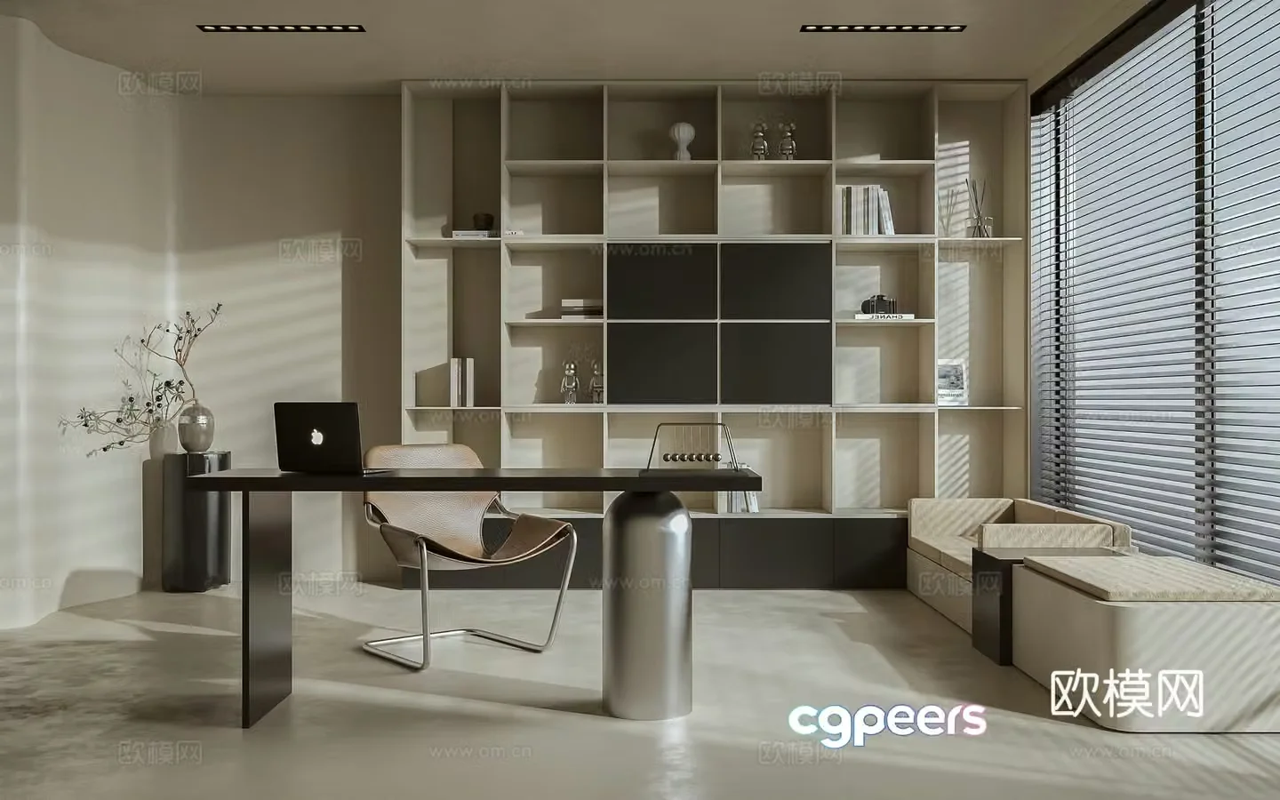 Modern study 3d model