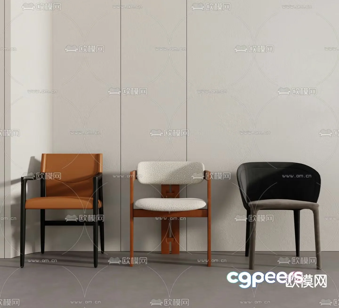 Medieval style chair leisure chair armchair 3d model