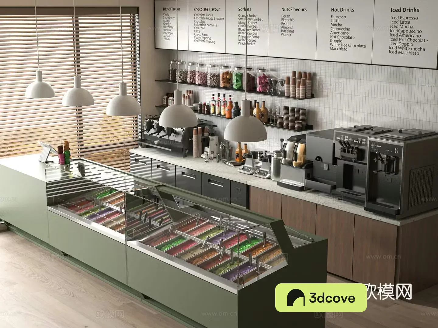 Modern ice cream shop