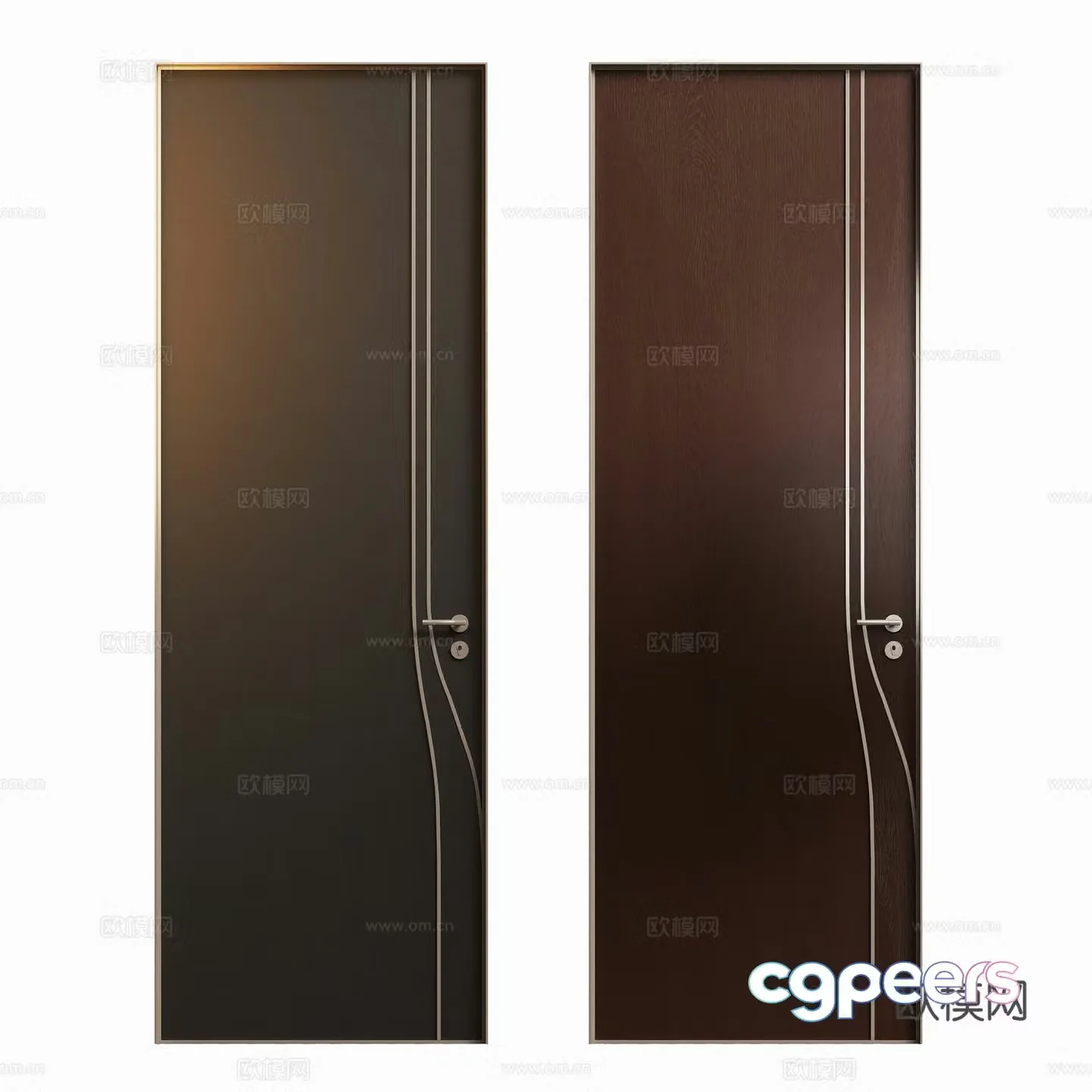 Modern swing door Single door 3D model
