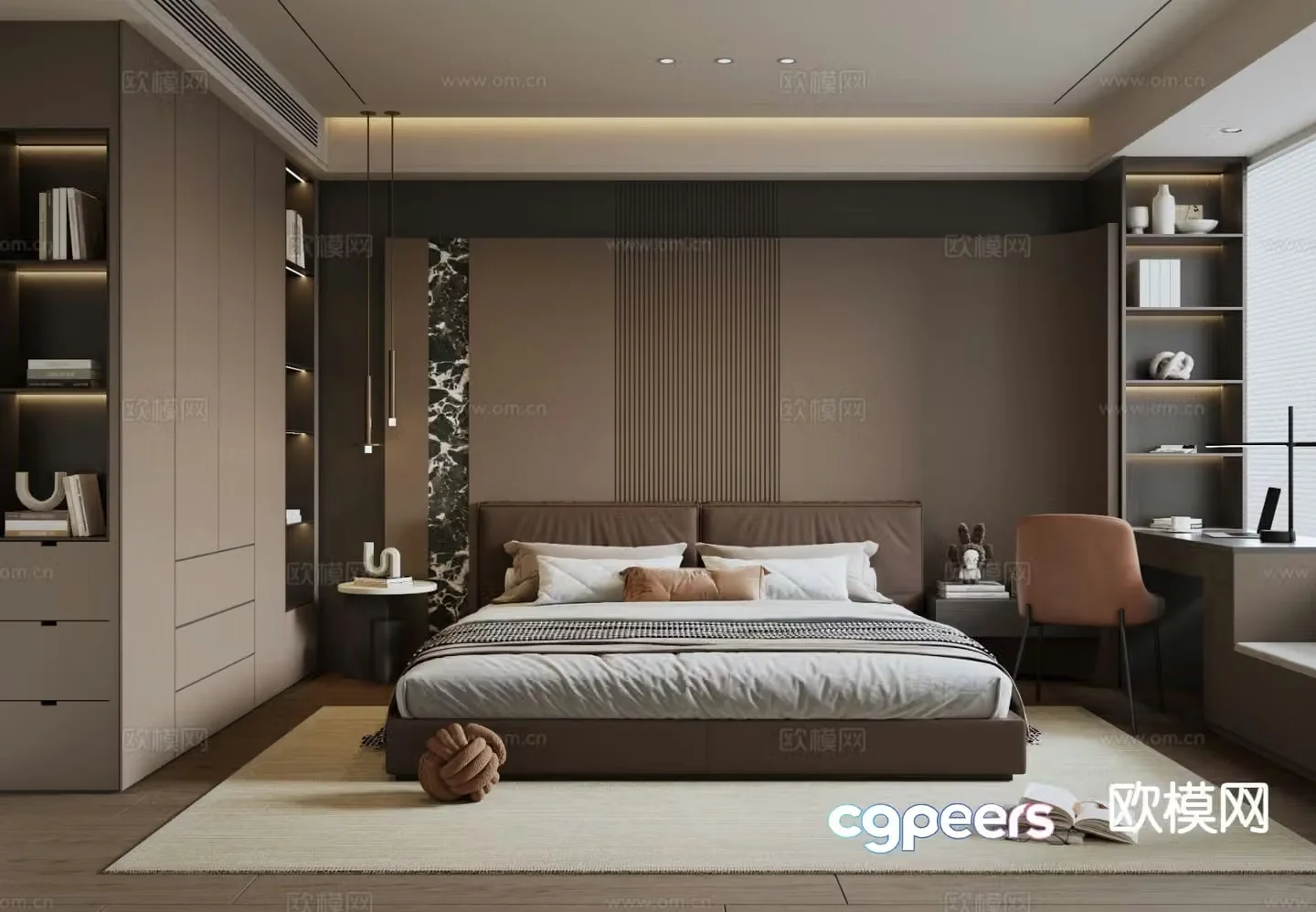 Italian style bedroom master bedroom 3d model