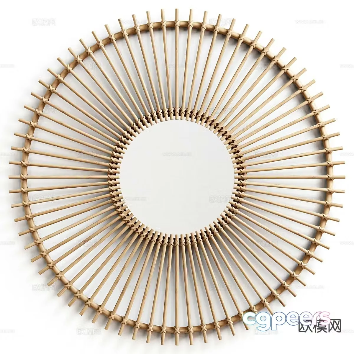mirror decorative mirror round mirror 3d model
