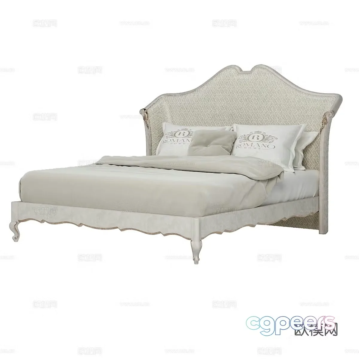 Double bed 3d model