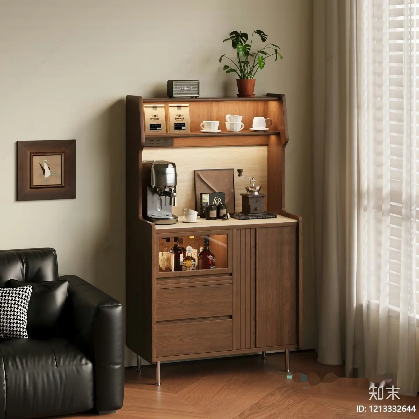 Cozy Living Room 3D Model – 4462 – VRAY Render