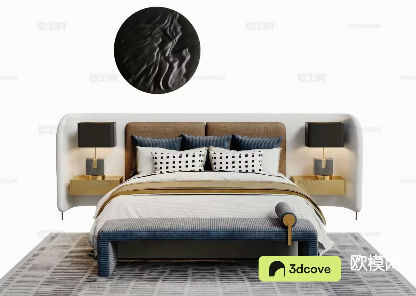 Modern double bed
